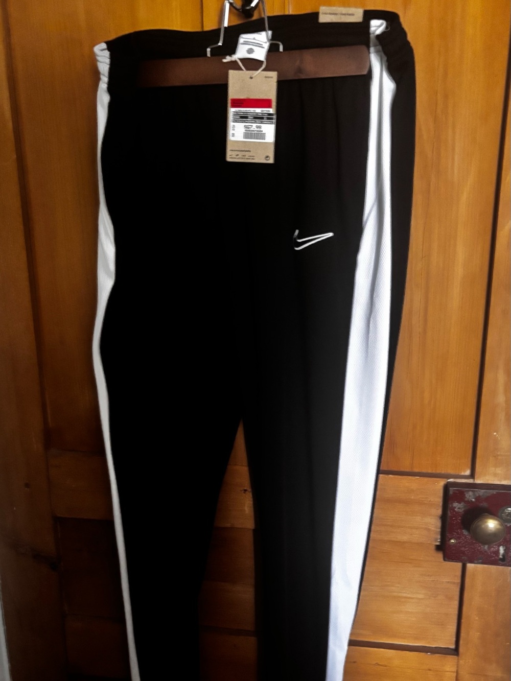 Nike Black Dri-FIT Academy Womens Athletic Pants with White Tag Detail